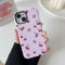 DEFBSC Case for iPhone 13/iPhone 14, Cute Pink Bow Cherry Print Aesthetic Trendy Pattern for Women Girls Slim Durable Bumper Shockproof Hybrid Hard Back Phone Cover, Red Bow/Glossy