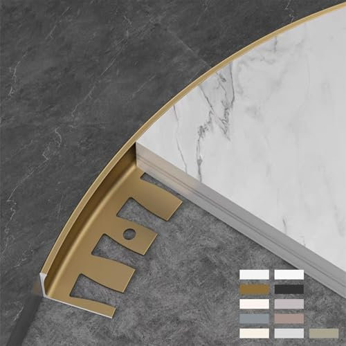 UrbanUp Übergangsprofil Übergangsleiste Holz zu Fliesen/Laminatboden Biegbar, Multifunktionsleiste Zum Abdecken von Lücken, Leicht zu Schneiden und zu Verlegen, Kantenleiste(Gold B,H0.8cm(0.31))
