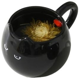 BooeDareno 1 bonita taza de cerámica con forma de gato, creativa, pintada a mano, tazas de café, leche, té, taza de nivel de apariencia, taza de mesa de cocina