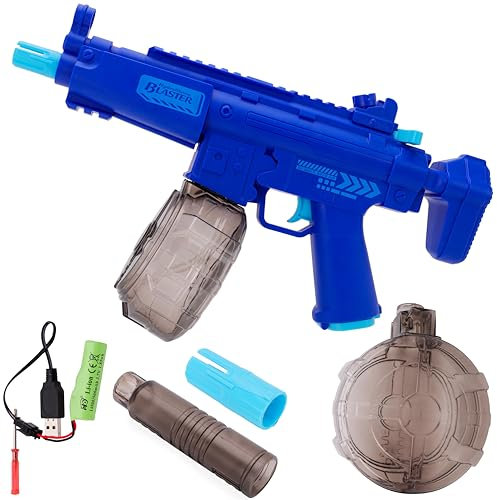 Toyland® 43cm (17) Automatic Water Gun Toy With Detachable Silencer & Magazine - 10M Firing Range - Rechargebable Battery - Outdoor Water Play Toys