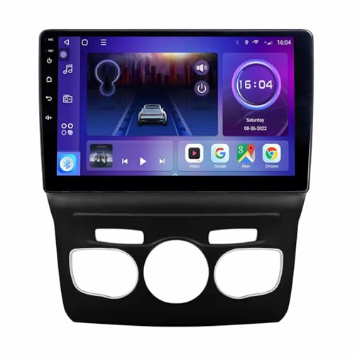 BOJONTN 10 Zoll Android 14 Touchscreen Bildschirm Autoradio 2 Din für Citroen C4 C4L DS4 2013-2017 mit Kabellosem Carplay Bluetooth GPS Navi Lenkradsteuerung Rückfahrkamera(F5 (8+256G))