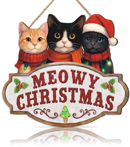 TOARTi Weihnachten Schild Willkommen Hängedeko,Merry Christmas Deko,Weihnachtsmann Türhänger Weihnachtsbaum schild Geschenke Weihnachtsschild für Weihnacht Indoor Outdoor