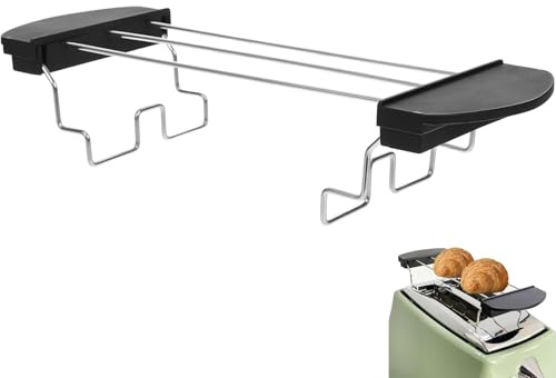 Bastidores de Calentamiento para Tostadora, Rejilla para Sándwich de Acero Inoxidable, Rejilla Tostadora Plegable con Manija, para Panificadora para Mantener Calientes y Tostar Panecillos y Sándwiches