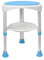 AUFUN Duschhocker Duschstuhl 45-57cm Höhenverstellbar und 360° Drehbar Badsitz Blau Duschhilfe Anti-Rutsch Badsitz aus Alu und Kunststoff für Alter, Schwangere