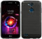 cofi1453® Silikon Hülle Carbon kompatibel mit LG X Power 3 TPU Case Soft Handyhülle Cover Schutzhülle Schwarz