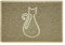 Nicoman CAT Embossed Shape Door Mat Dirt-Trapper Jet-Washable Doormat-(Use Indoor or Sheltered Outdoor)- (60x40cm/23.6x15.7inches, Small) Beige