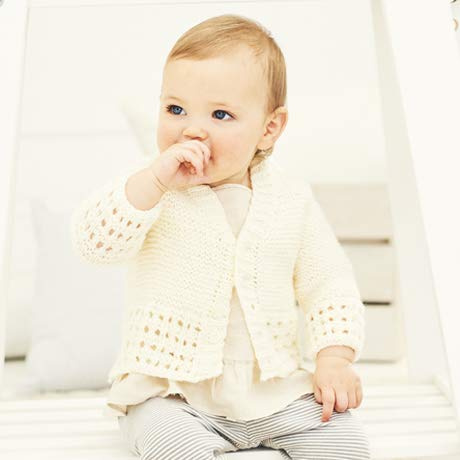Stylecraft Special for Babies Double Knitting Pattern 9682 Cardigan and Blanket - 41-61cm, 16-24in, Birth to 5 Years, 2 Easy Knit Designs Lemon