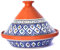 KAMSAH Pot à tajine fait et peint à la main | Marmites marocaines en céramique pour la cuisson et le ragoût Cocotte mijoteuse (grande, bleu bohème suprême)