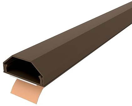 Onpira® Aluminium Kabelkanal in 5 Farben – TV-Kabelkanal selbstklebend oder zum Schrauben – für Wand & Boden – saubere Kabelführung im Innen- & Außenbereich (33x750mm, Braun Selbstklebend: ja)