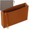 Soyizom Sac fourre-tout en feutre pour trousse de toilette de 66 à 49 cm, organiseur pour femme, sac à main avec boucle dorée et porte-clés (taille L, marron)