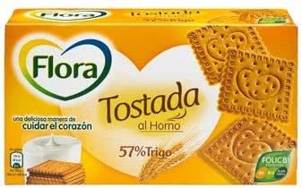 GALLETAS TOSTADAS AL HORNO FLORA 450 GR.