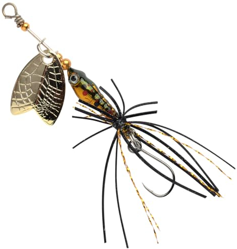 Spro Forellenspinner zum Spinnangeln Larva Mayfly Micro Spinner mit Einzelhaken 5cm 4g, Farbe:Brown Trout