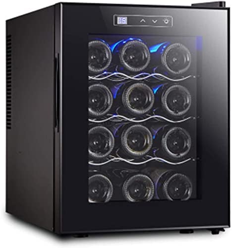 HSRG 12 Bottles Wine Cooler, Freestanding Compact Mini Wine Fridge, Constant Temperature And Humidity Electronic Wine Cabinet 11-18°C, for Champagne Or Sparkling Wine