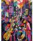 Artery8 New Orleans Jazz Festival Street Musicians Playing Music City at Sunset Abstract Modern Painting Large Wall Art Poster Print Thick Paper 18X24 Inch