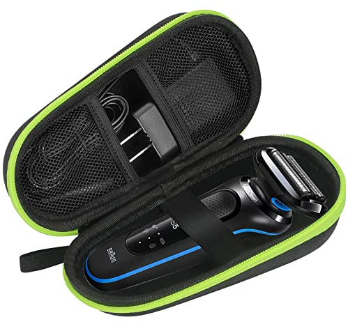 Classycoo Tasche Etui für Braun Series 3s/5s/7s/9s,Braun Series 3/5/7/9,Elektrorasierer Rasierer Herren,Hart Reise Tragen Hülle,Rasierer Reiseteui Rasierer,Harte reiseschutzhülle -Grün