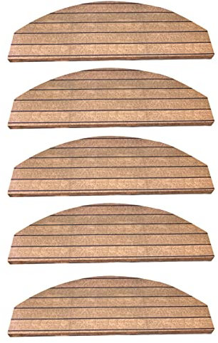 Stufenmatten Innen Selbstklebend 5er Set Treppenstufen Antirutsch 65x24+4cm Treppenteppich Kleine Stufen für Kinder, Älteste und Haustiere