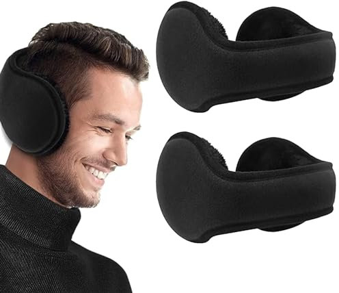 2 Pièces Cache Oreille, Chaud Cache-Oreilles, Cache Oreilles Unisexe, Cache Oreilles Pliables, Pliable Protège-Oreilles, Unisex Cache-Oreilles Peluche, Cache Oreilles D'Hiver, Chaud Oreille Manchons
