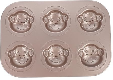 HOMSFOU Kuchenform Süßigkeitenformen Cupcake-backformen Kleine Cupcake-pfanne Tierform-kuchenformen Tierische Süßigkeitenform Cupcake-form Quadrat Schokolade Kerze Kohlenstoffstahl 3d