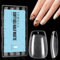 TOMICCA 504 Pièces Capsule Americaine Ongle, 12 Tailles Faux Ongles, Cercueil Court Transparent Couverture Complète, Avec Valise De Rangement, Pose Americaine Capsule pour Diy Nail Art