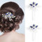 Xinlon 2 Pièces Bijou Cheveux Mariage, Bijoux De Tete Mariage, Accessoire Cheveux Mariage Invité, Accessoire Cheveux Mariage Bleu Pour Mariée Et Filles Pour Marriage, Soirée, Anniversaire