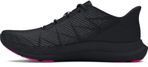 Under Armour Damen UA W Charged Speed Swift Sneaker, Black Black Rebel Pink, 40.5 EU