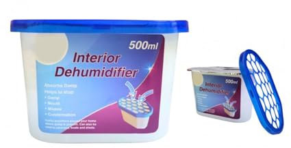 Interior Dehumidifier Bucket Moisture Absorber Mould Damp Condensation Remover Dehumidifier Tube For Home Kitchen Bathroom Wardrobes Caravans And Office 500ml