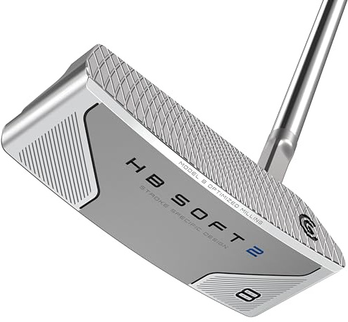 Cleveland Golf HB Soft 2 Putter (Model 8), Silver, 35, Slant Neck, Right Hand