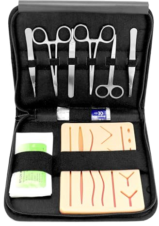 QWORK® Medizinisches Nahtset für Studium und Praxis, Wundnaht-Übungsset, geschenke für medizinstudenten