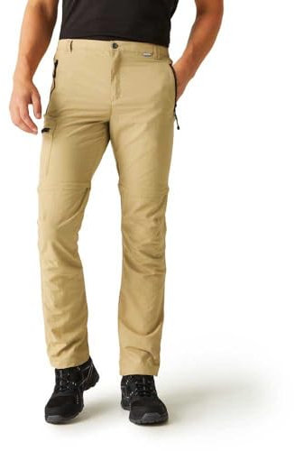 Regatta Men's Leesville II Zip Off Walking Trousers Beige