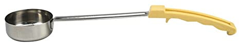Gokoti Pizza Spread Sauce Ladle Rubber Handle Flat Bottom Kitchen Cooking Spoon Stainless Steel Measuring Stir Soup Spoon -3 Oz