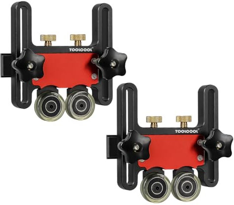 TOOLCOOL Updated Bearing Roller Featherboards Feather Boards for Table Saw Router Tables Band Saws Jig Guide Table Saw Accessories (2 Pack)