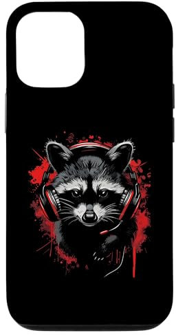 Custodia per iPhone 14 Cuffie per procioni DJ