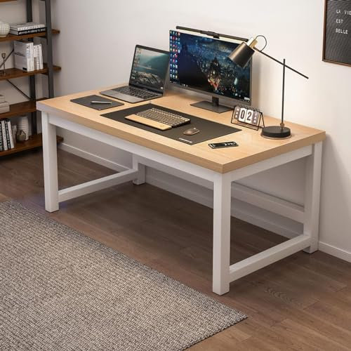 Große Gaming-Schreibtisch-Workstation für das Home-Office, moderner Schreibtisch im schlichten Stil, Arbeits- und Lesetisch