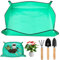 VEGCOO Pflanzmatte 100x100, Gartenmatte wasserdichte Pflanzen-Umtopfmatte Tragbar Pflanzunterlage Umtopfmatte, Pflanzenmatte mit Bodenlockerungswerkzeug für Umpflanzung Baumschule (B)