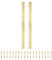 PATIKIL 18x1.2 Inch Piano Hinge,2 Pcs 304 Stainless Steel Continuous Hinge with Holes for Piano Gate Door Wooden Storage Box Cabinet Boat,Gold