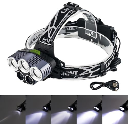 Fesuda 7.4V Superhelle Stirnlampe, BT-HL9020, Ideal für Laufen, Joggen, Angeln, Hundespaziergänge