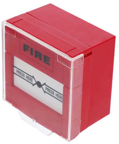 Hemobllo Feueralarmknopf mit Schneller Reaktionszeit und Rückstellfunktion Wasser und Staubresistenter Kunststoff Einfache Installation für Zuhause und Unternehmen