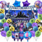 Fortni-t Geburtstagsdeko, 28 Stück Game Luftballons Geburtstag mit Hintergrundstoff Happy Birthday Banner, Geburtstag Party Deko Mädchen Kindergeburtstag Deko