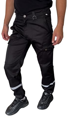 STRIKER Pantalon de sécurité Noir (FR/ES, Alpha/Lettres, L, Taille Normale, Taille Normale, Pantalon de sécurité Noir)