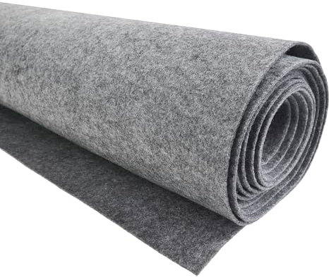 Bastelfilz 1m Meterware Filz 90cm x 1,5mm Dekofilz Taschenfilz Filzstoff 45 Farben, Farbe:hellgrau meliert