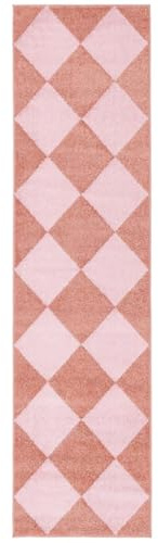 RugVista Puzzle, In & Outdoor-Teppich, 300 x 80 cm, Rechteckig, Niedriger Stapel, Diele, Patio, Maschinenwäsche, UV-beständig, Hell Rosa /
