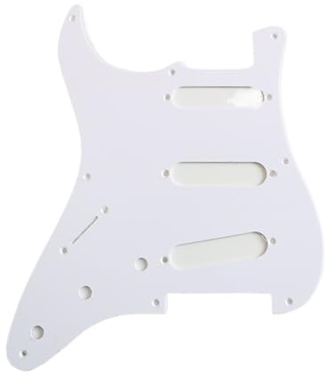 E-Gitarren-Schlagbrett hinten E-Gitarre 8-Loch Vintage ST Schlagbrett SSS Mit Schrauben(Left hand white)