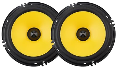 zalati 2Pcs 6 Inch Coaxial Car Speakers Full Range Bass Metal and Magnet 600W Max Music Power 20W Power
