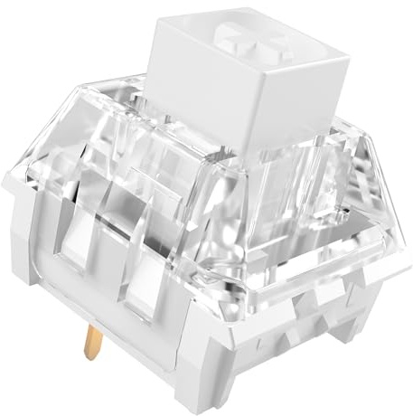 Kailh Box White Mechanical Keyboard Switches,3-Pin 45gf Clicky/Speed Typing/Gaming/Waterproof Switches(Kailh Box White,10Pcs)