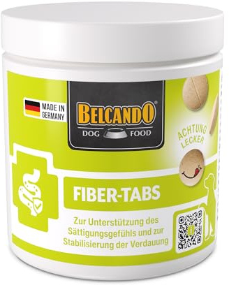 BELCANDO Fiber- Tabs für Hunde 530g, Tabletten zur Regulierung von Übergewicht und Verdauung, Nahrungsergänzung für Hunde, Made in Germany