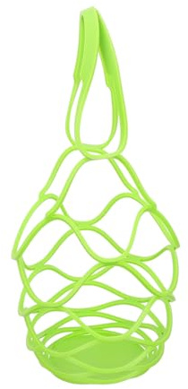 FESTFENDS Silicone Wine Carrier with Handle and Sturdy Construction, Multi-use Wine Bottle Coaster for Bar, for Clubs and Hotel Bars, Green Mesh Bottle Holder and Coaster