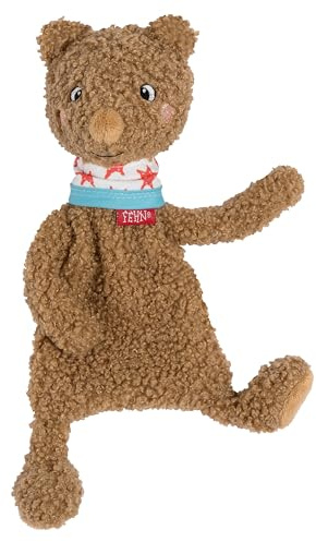 Fehn Schmusetuch Bär Fred klein – Einschlafhilfe & Schnuffeltuch | Stofftier zum Greifen, Fühlen und Knuddeln – für Babys und Kleinkinder ab 0 Monaten