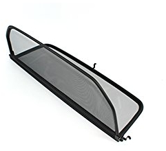 GermanTuningParts Windschott für Mercedes SL R107 2-Sitzer Cabriolet 1971-1989 - Klappbar - mit Schnellverschluss – Schwarz | Windabweiser | Windblocker | Wind Deflector