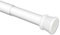 Interdeco Spannstange Weiß ausdrehbare Klemmstange mit Gummistopfen 26/23 mm Ø Tensofix, 125-220 cm