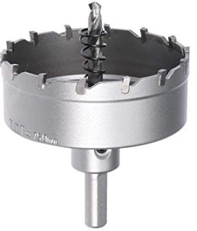 sourcing map 75mm Carburo Agujero Cortador, Agujero Sierras para 0,5mm-3mm Inoxidable Acero 5mm Metal Lámina